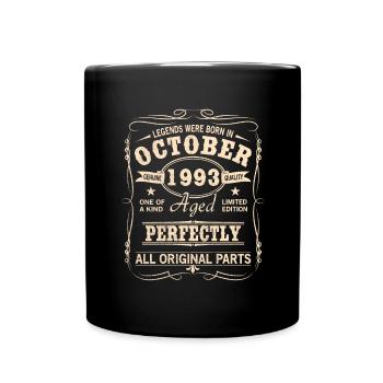 Vintage Oktober 1993 Geburtstag - Tasse einfarbig - Schwarz - Vorne