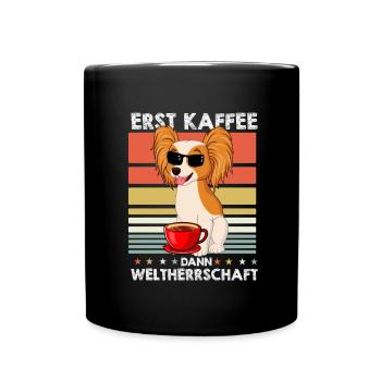 Papillon Sonnenbrille Kaffee - Tasse einfarbig - Schwarz - Vorne