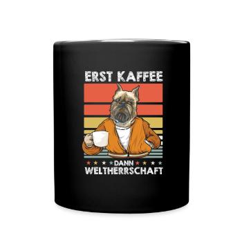 Brussels Griffon Kaffee - Tasse einfarbig - Schwarz - Vorne