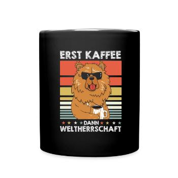 Chow Chow Kaffee-Sonnenbrille - Tasse einfarbig - Schwarz - Vorne