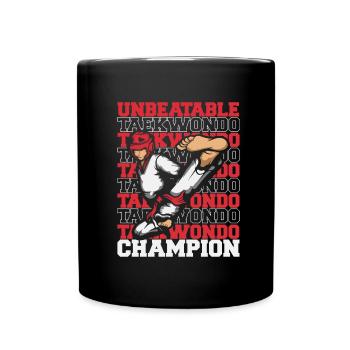 Taekwondo Champion - Tasse einfarbig - Schwarz - Vorne