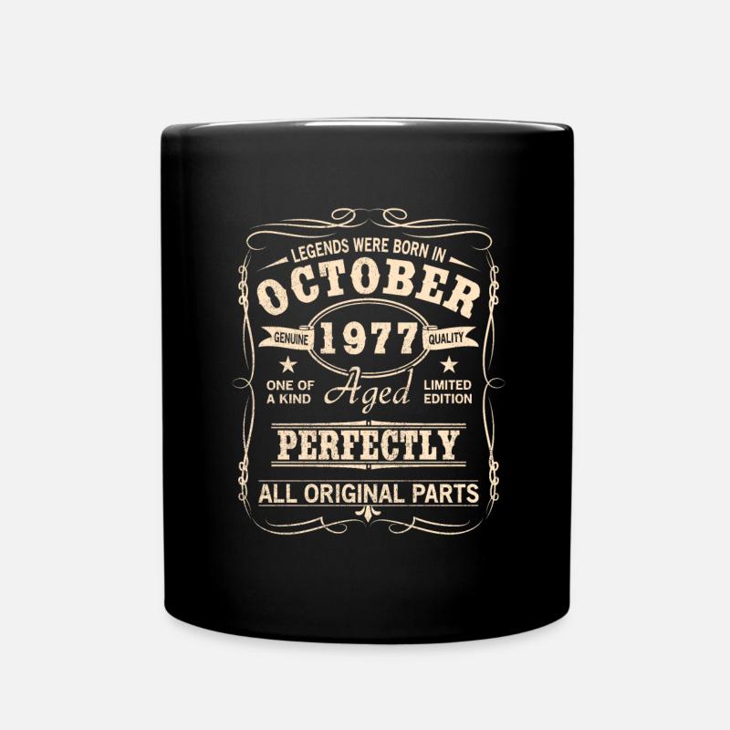Millésime Octobre 1977 Anniversaire - Mug uni - noir