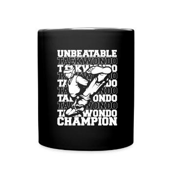 Taekwondo Champion - Tasse einfarbig - Schwarz - Vorne