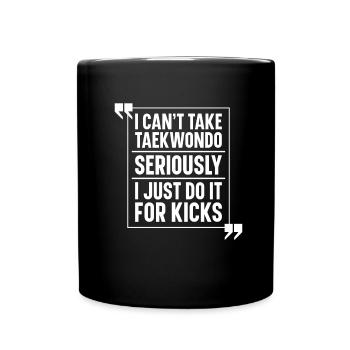Taekwondo Tritte Taekwondo Mama - Tasse einfarbig - Schwarz - Vorne