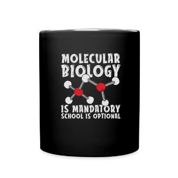 Biologie Biologe Schule Molekularbiologe - Tasse einfarbig - Schwarz - Vorne