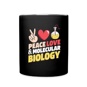 Biologiste biologique Paix Cher biologiste moléculaire - Mug uni - noir - Devant