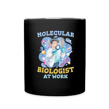 Biologie Biologe Witzig Molekularbiologe - Tasse einfarbig - Schwarz - Vorne