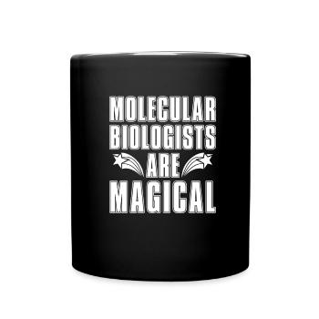 Biologie Biologe Magisch Molekularbiologe - Tasse einfarbig - Schwarz - Vorne
