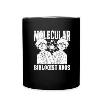 Biologie Biologe Brüder Molekularbiologe - Tasse einfarbig - Schwarz - Vorne