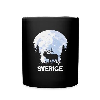 sverige Elch Schweden skandinavien - Tasse einfarbig - Schwarz - Vorne