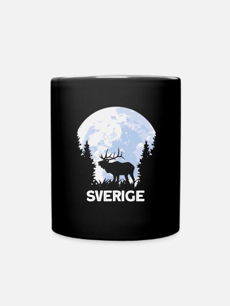 sverige Elch Schweden skandinavien - Tasse einfarbig - Schwarz