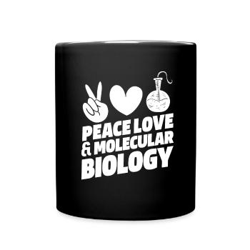 Biologiste biologique Paix Cher biologiste moléculaire - Mug uni - noir - Devant