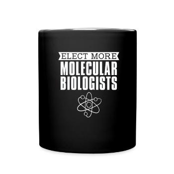 Biologie Biologe Lustig Molekularbiologe - Tasse einfarbig - Schwarz - Vorne
