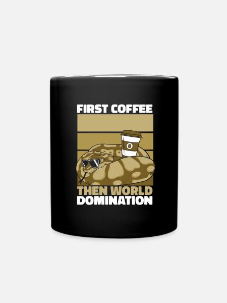 Boa Constrictor Schlange Kaffee Sonnenbrille - Tasse einfarbig - Schwarz