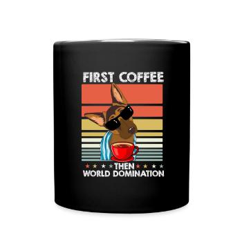 German Shepherd Coffee Sunglasses - Full Colour Mug - black - Front