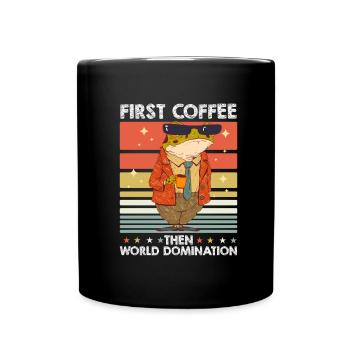 Frog Toad Sunglasses Café - Mug uni - noir - Devant