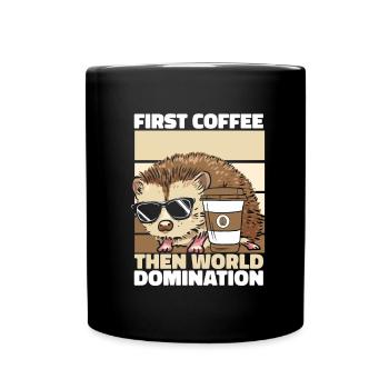 Lunettes de soleil Hedgehog Coffee - Mug uni - noir - Devant