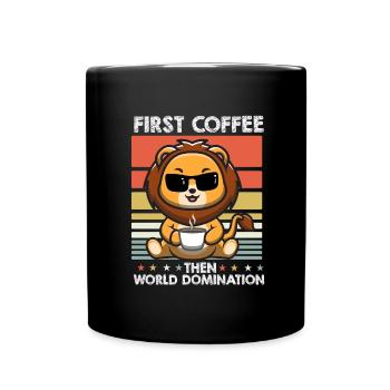 Leo Lunettes de soleil Café - Mug uni - noir - Devant