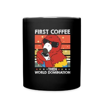 Parrot Coffee Sunglasses - Full Colour Mug - black - Front