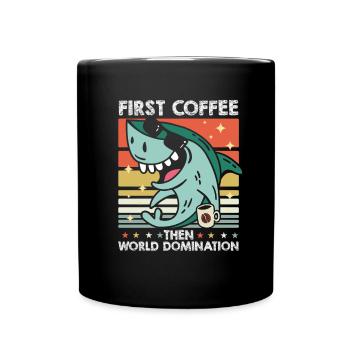 Shark Sunglasses Café - Mug uni - noir - Devant