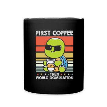 Turtle Coffee Sunglasses - Full Colour Mug - black - Front