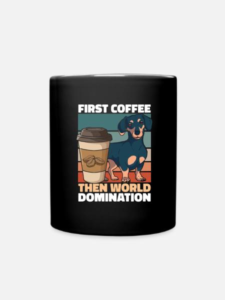 Teckel Café teckel - Mug uni - noir