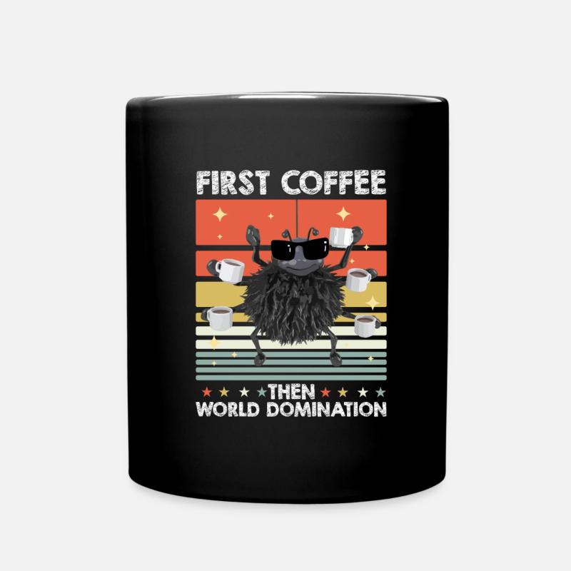 Spider Sunglasses Coffee - Full Colour Mug - black