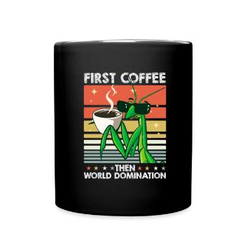 Mante religieuse Mantis Lunettes de soleil Café - Mug uni - noir - Devant