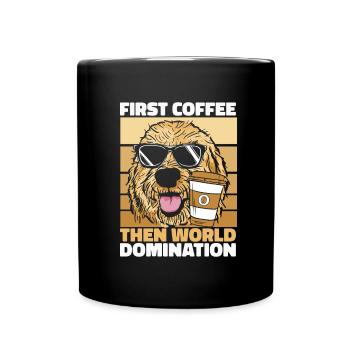 Golden Doodle Kaffee Sonnenbrille - Tasse einfarbig - Schwarz - Vorne