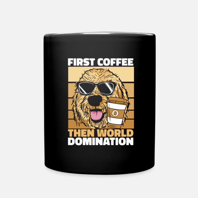 Golden Doodle Kaffee Sonnenbrille - Tasse einfarbig - Schwarz