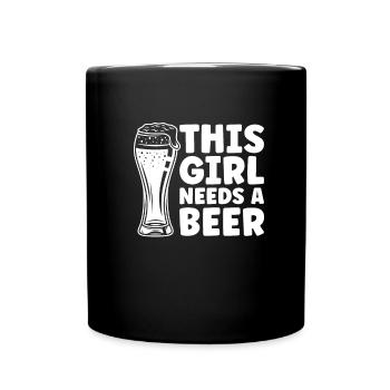 Voile Sailor Sailboat Bière - Mug uni - noir - Devant