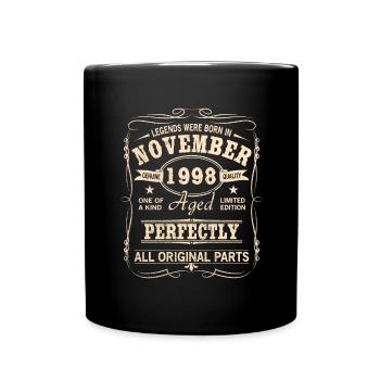 Vintage November 1998 Birthday - Full Colour Mug - black - Front