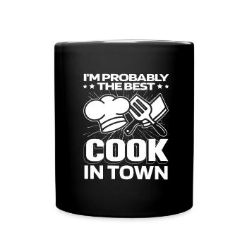 Chef cuisinier drôle - Mug uni - noir - Devant