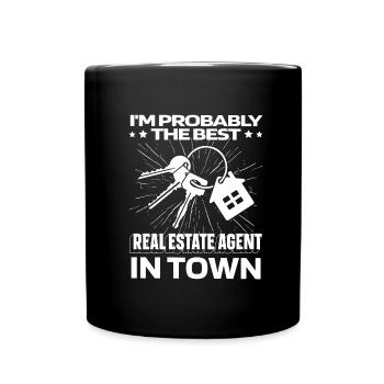 Real Estate Agent Key - Full Colour Mug - black - Front
