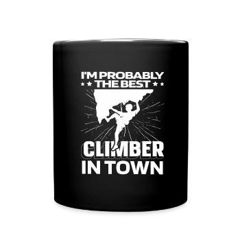 Grimpeur grimpeur drôle - Mug uni - noir - Devant
