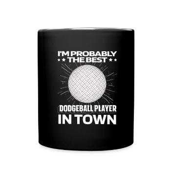 Dodgeball drôle - Mug uni - noir - Devant