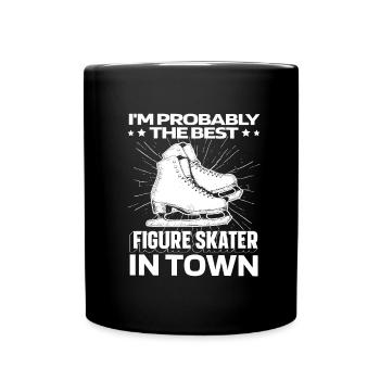 Figure skating Figure skater Witzig - Full Colour Mug - black - Front