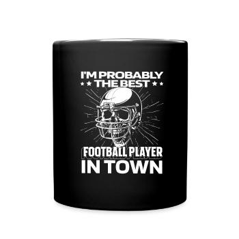 American Football Skull - Full Colour Mug - black - Front