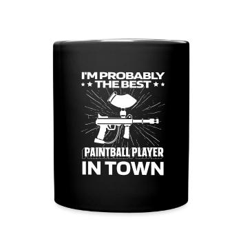 Paintball Lustig - Tasse einfarbig - Schwarz - Vorne