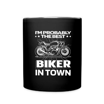 Moto Motard Moto Drôle - Mug uni - noir - Devant