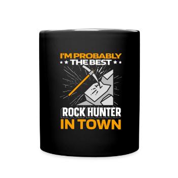 Geologist stone collector Witzig - Full Colour Mug - black - Front