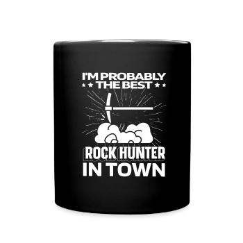 Geologist stone collector Witzig - Full Colour Mug - black - Front