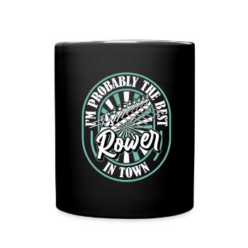 Rudern Ruderer Witzig - Tasse einfarbig - Schwarz - Vorne