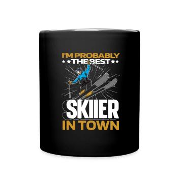 Skiing Apres Ski Fun - Full Colour Mug - black - Front
