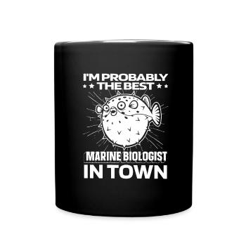 Marine Biologist Marine Biology Funny - Full Colour Mug - black - Front