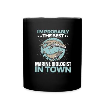 Biologiste marin Biologie marine Humour - Mug uni - noir - Devant