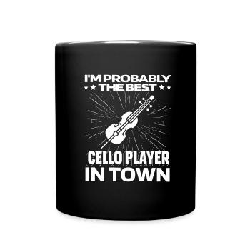 Cello Cellist Funny - Full Colour Mug - black - Front