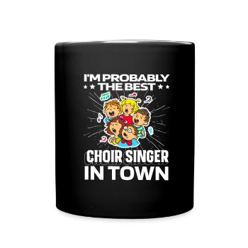 Choriste Lustig - Mug uni - noir - Devant