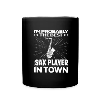 Saxophone Saxophone Drôle - Mug uni - noir - Devant