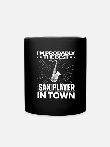 Saxophone Saxophone Funny - Full Colour Mug - black